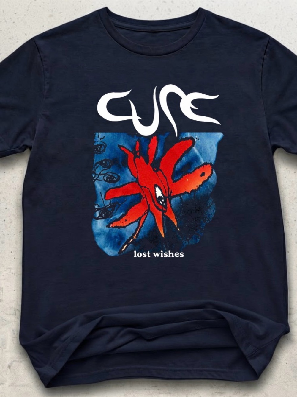 Navy The Cure Flower Eye T-Shirt | Alternative | Soft Gothic | Band Lovers